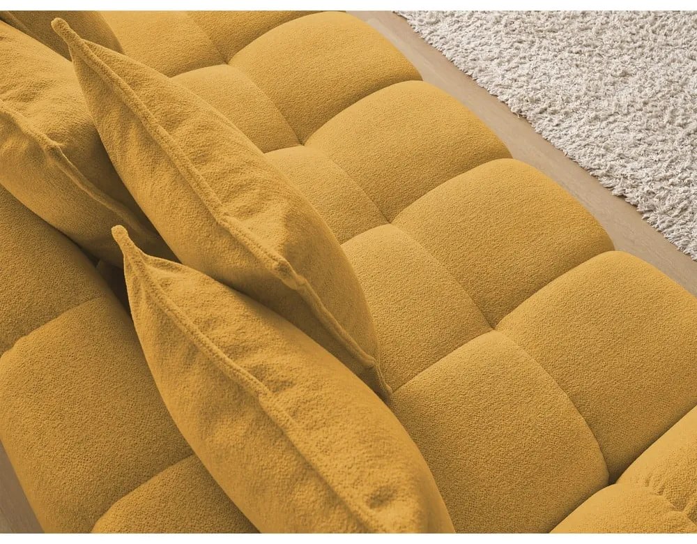 Шенилов диван в цвят горчица 278 cm Everest – Bobochic Paris