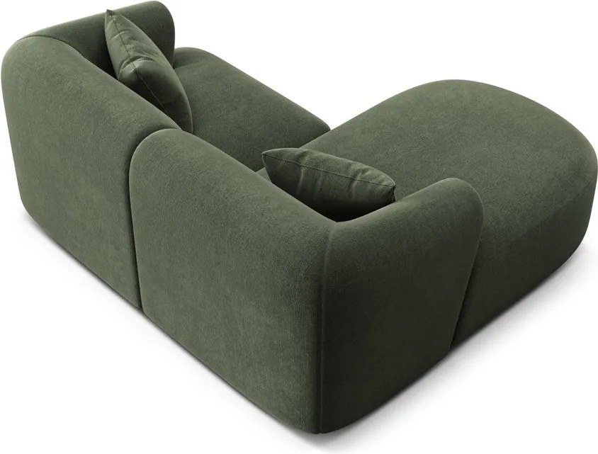 Зелен кадифен ъглов диван (ляв ъгъл) Campi – Cosmopolitan Design