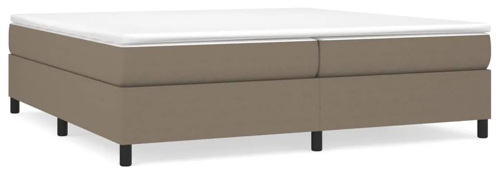 3120890 vidaXL Рамка за легло с пружини, таупе, 200x200 см, плат