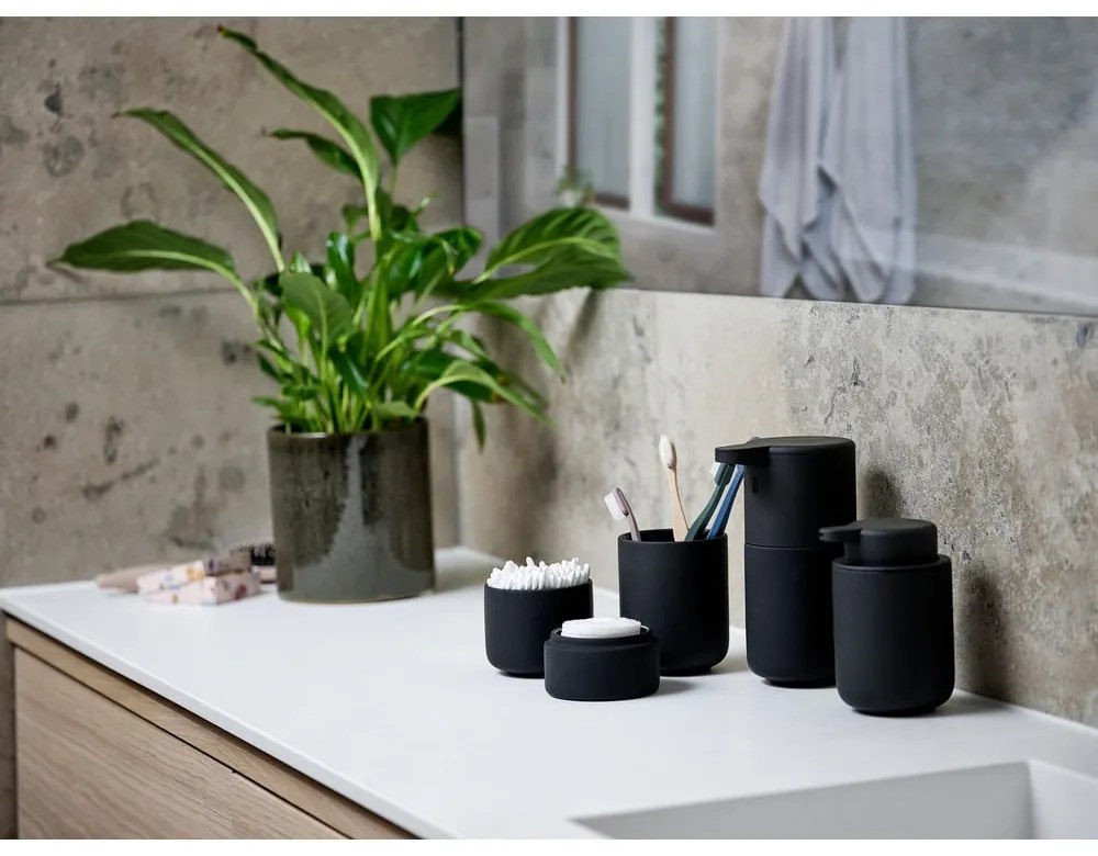 Черен каменоделски организатор за баня Ume - Zone