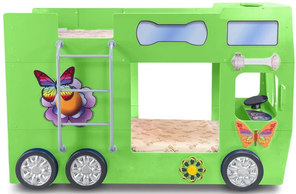 Детско легло Happy Bus-Prasino