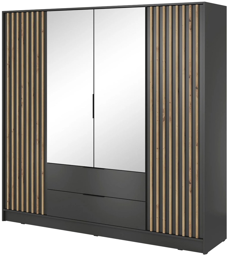 Гардероб Nolan 4-door with Огледало-Grafitis