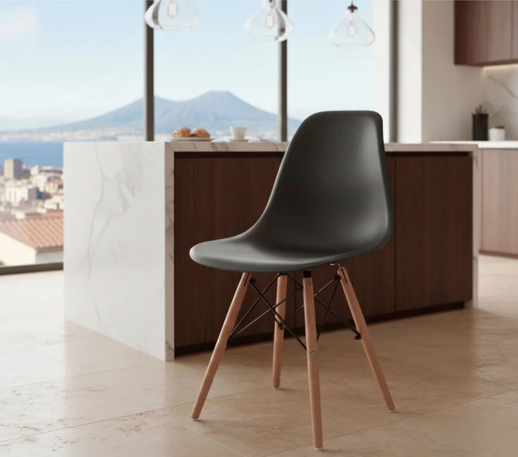 Кухненски стол Fiore KD-черно