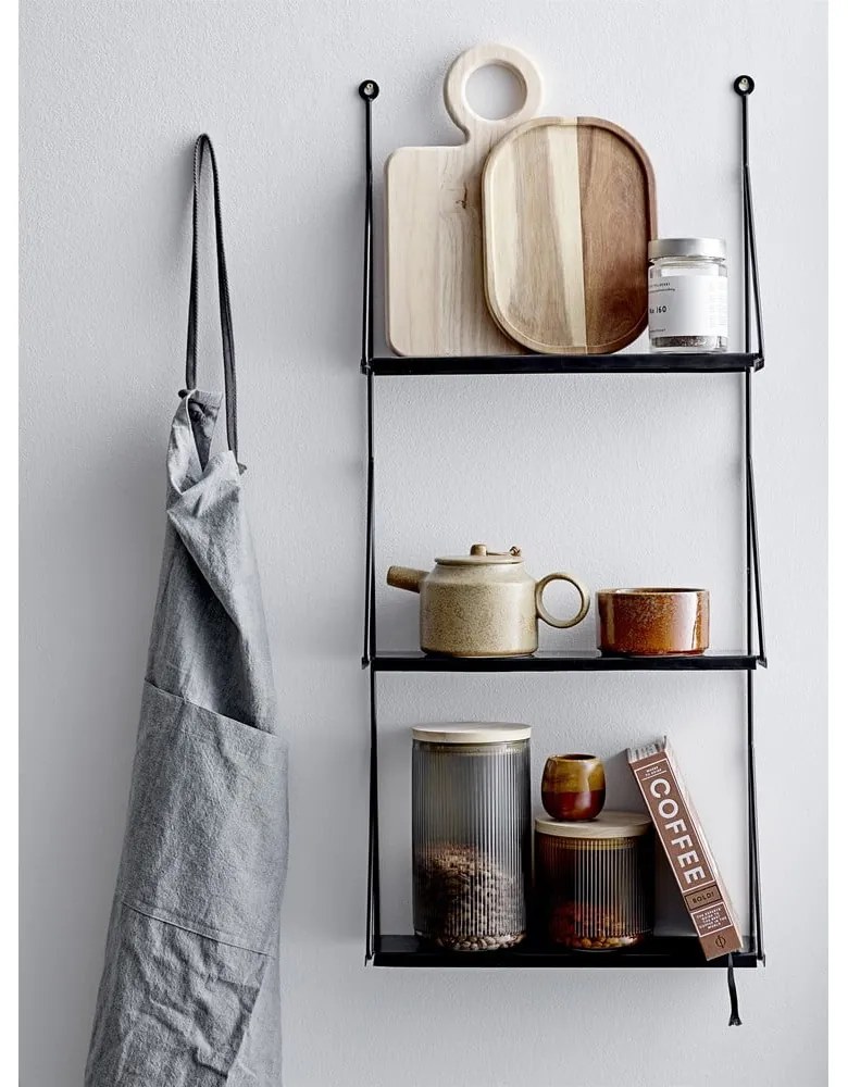 Черен метален стенен рафт Walter - Bloomingville