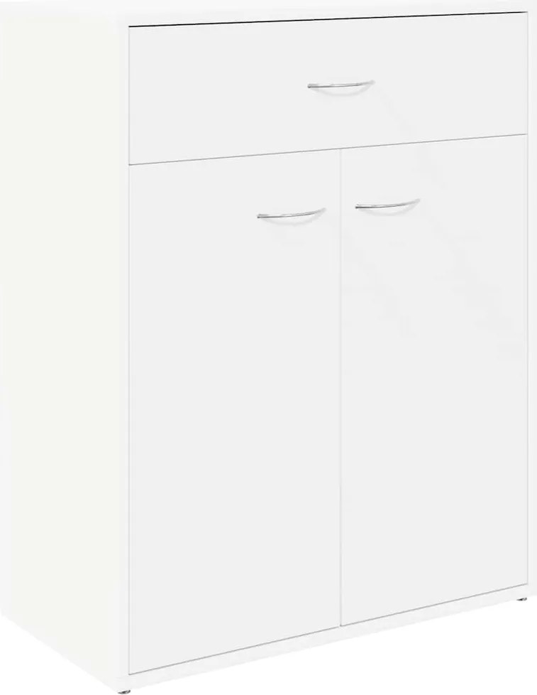 800711 vidaXL Сайдборд, бял, 60x30x75 см, инженерно дърво