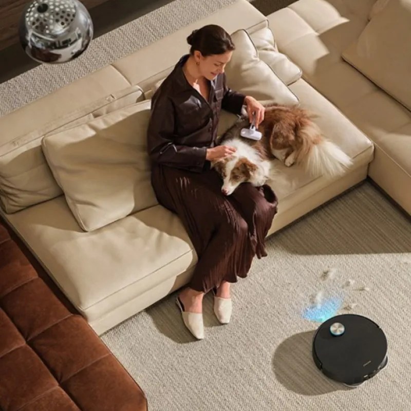 Прахосмукачка робот Dreame X60 Ultra RLX86DE, 35000 Pa, 180 мин, 0.2 л, VersaLift, OmniSight AI, Автоматично дозиране и самопочистване, Гласови команди, Черен