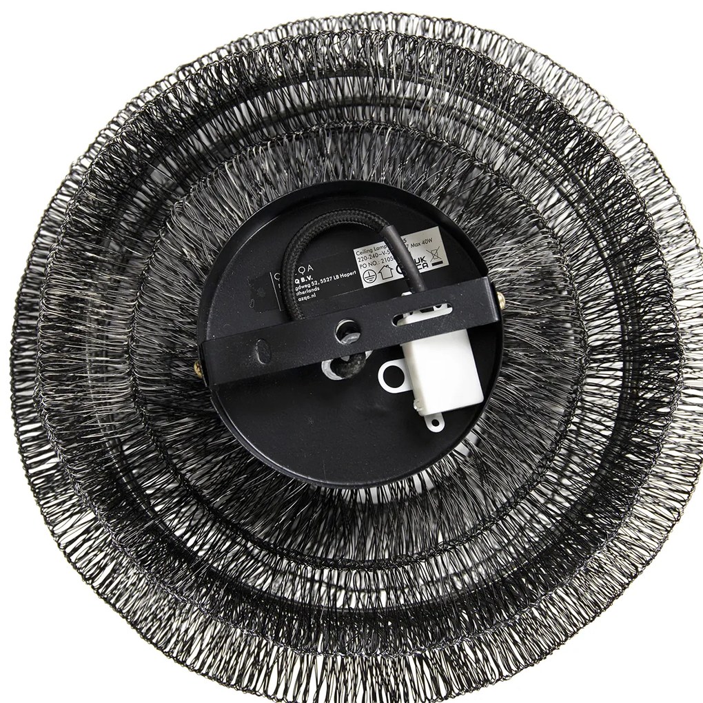 Ориенталски таванен аплик черен 25 см - Vadi