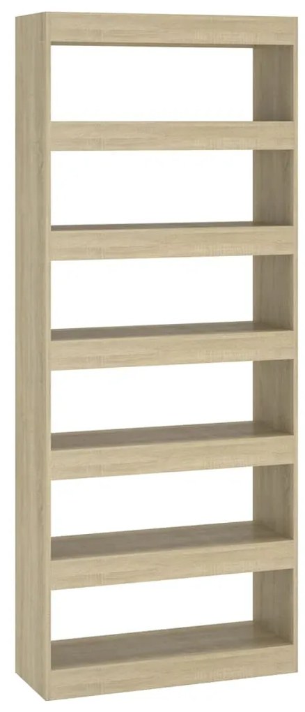 811730 vidaXL Разделител за стая, дъб сонома, 80x30x198 см, инженерно дърво