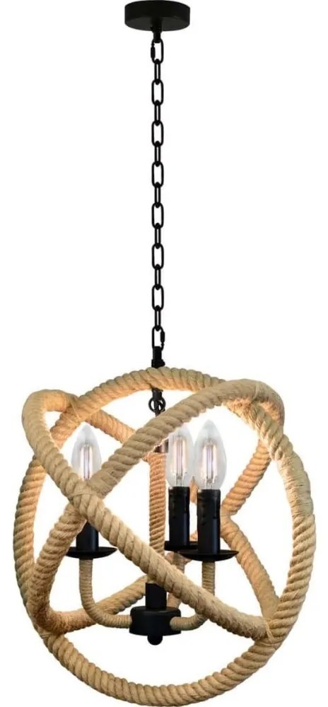 LED Пендел ROPE GLOBO 3xE14/4,3W/230V