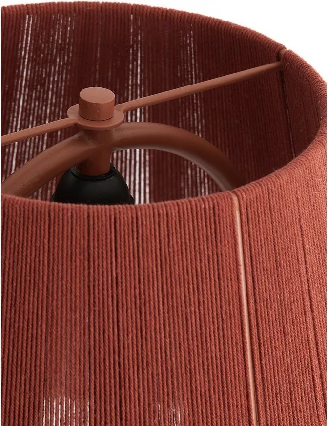 Настолна лампа в тухлен цвят с текстилен абажур (височина 58 cm) Espino – Light & Living