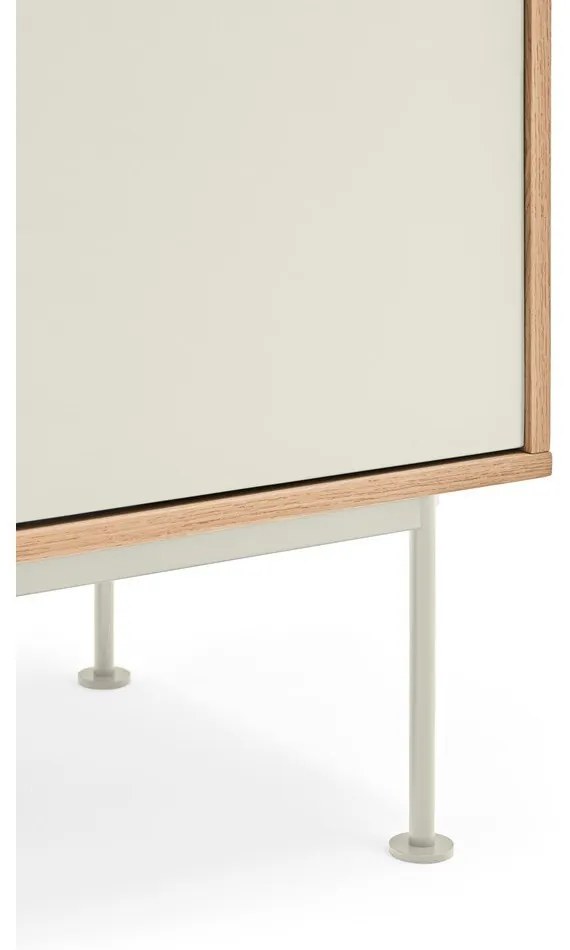 Кремавобял скрин с дъбов фурнир , ширина 180 см Yoko - Teulat