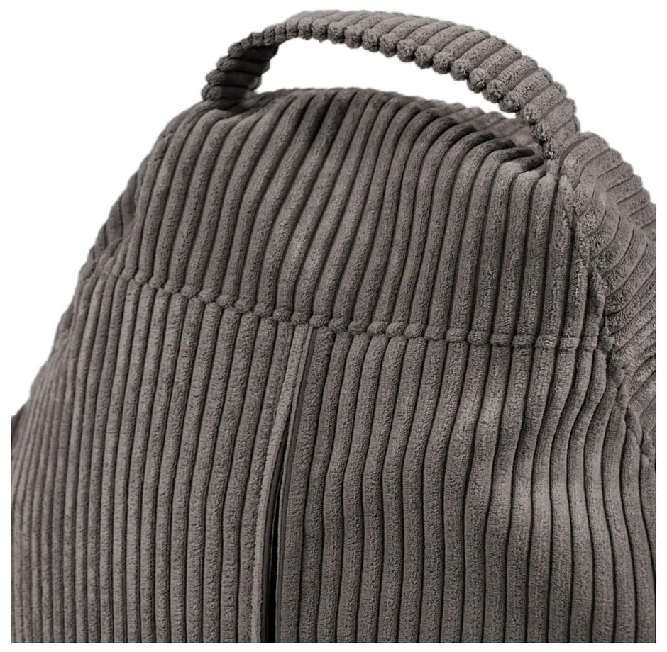 Кремав детски пуф от рипсено кадифе Game Amuse – SLOWDOWN