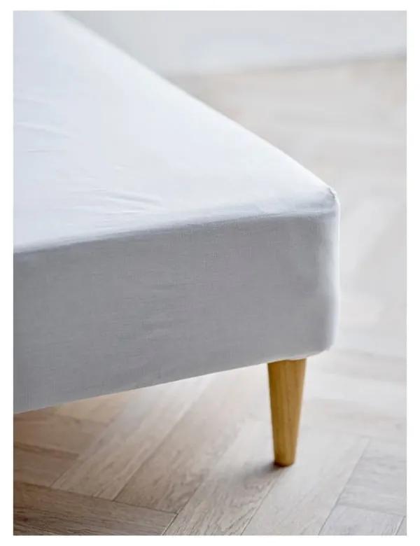 Бял еластичен чаршаф от органичен памук 180x200 cm Calm – Södahl