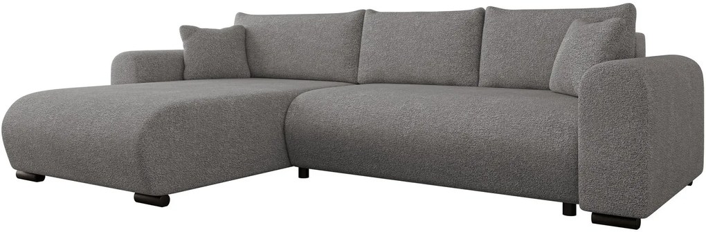 Ъглов диван Merkos-Тъмно сиво