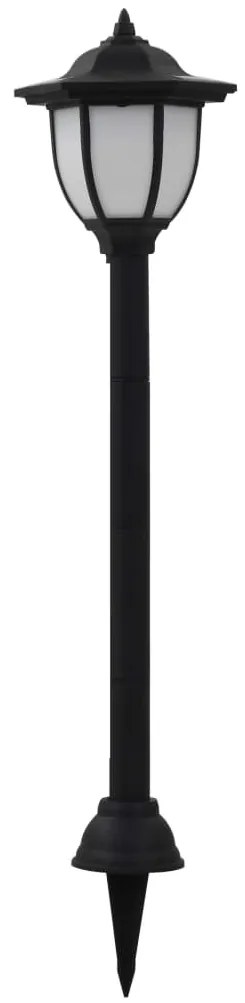 Градински соларни лампи, 3 бр, LED, черни