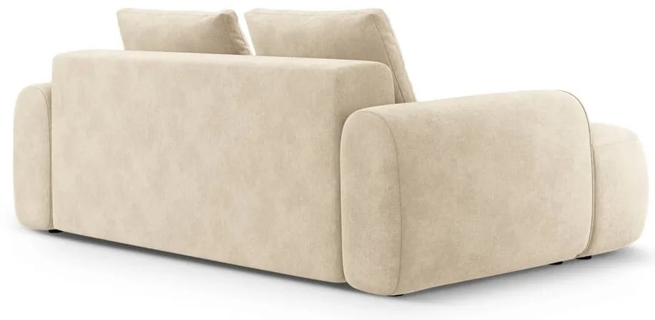 Бежов кадифен диван 200 cm Linz – Cosmopolitan Design