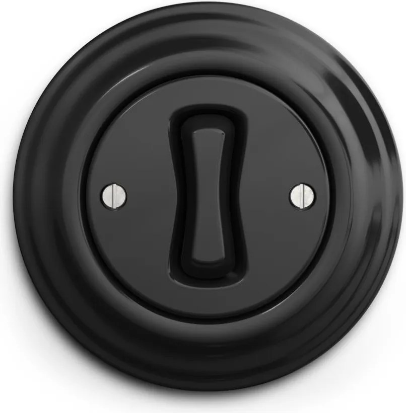 Kliklap - Ретро стълбищен ключ с рамка бр. 6 черен