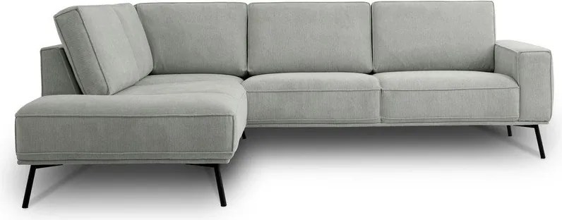 Светлосив шенилов ъглов диван (ляв ъгъл/L форма) Amsterdam – Scandic