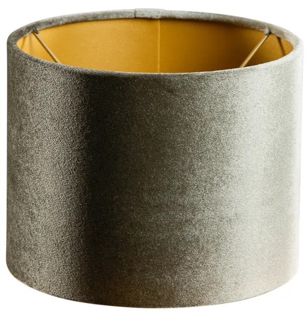 Кадифена абажура зелена със златно покритие 18/18/14