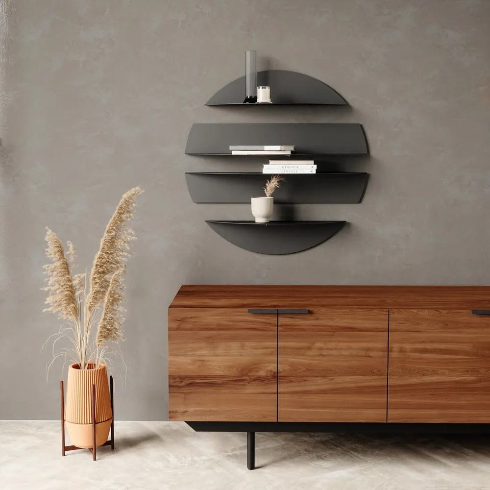 Черни метални рафтове в комплект от 4 броя 76 cm Solis - Umbra