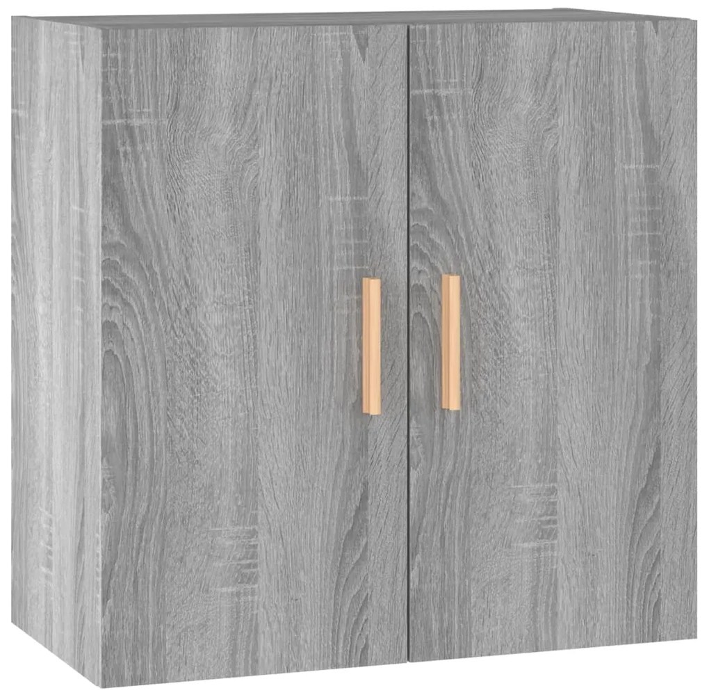817592 vidaXL стенен шкаф, сив сонома, 60x30x60 см, инженерно дърво