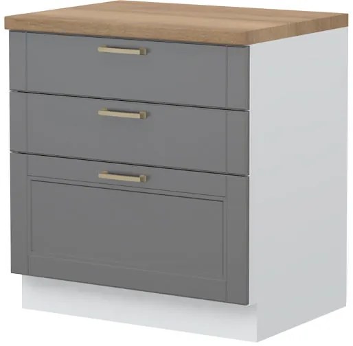 Подов шкаф Tahoma R-80-3F-Graphite