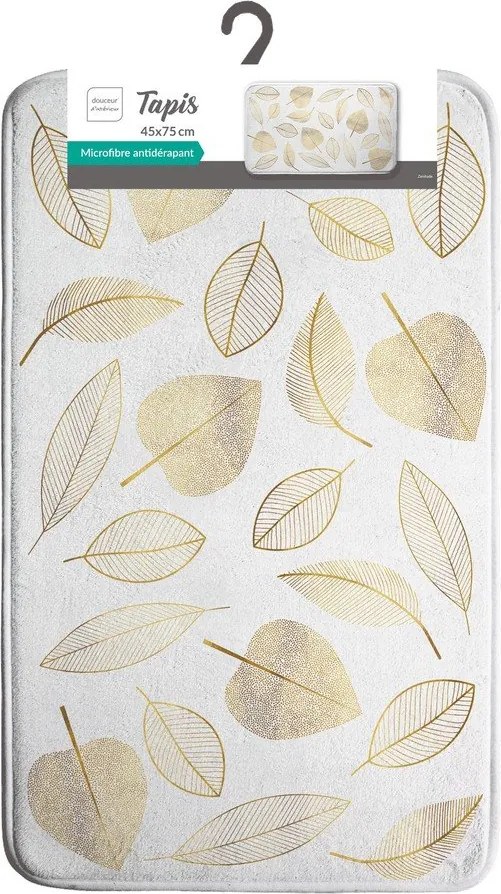 Бял текстилен килим за баня 45x75 cm Joya – douceur d'intérieur