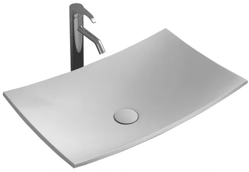 Мивка за баня ICB 685W, монтаж върху плот, твърда повърхност, бял, 64x38x13.5см