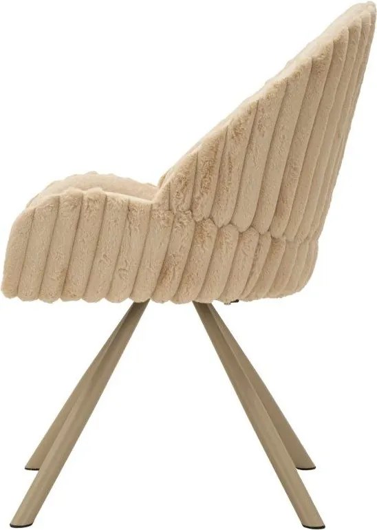 Кремави тапицирани трапезни столове в комплект с подлакътници 2 бр. Stockholm – Mauro Ferretti