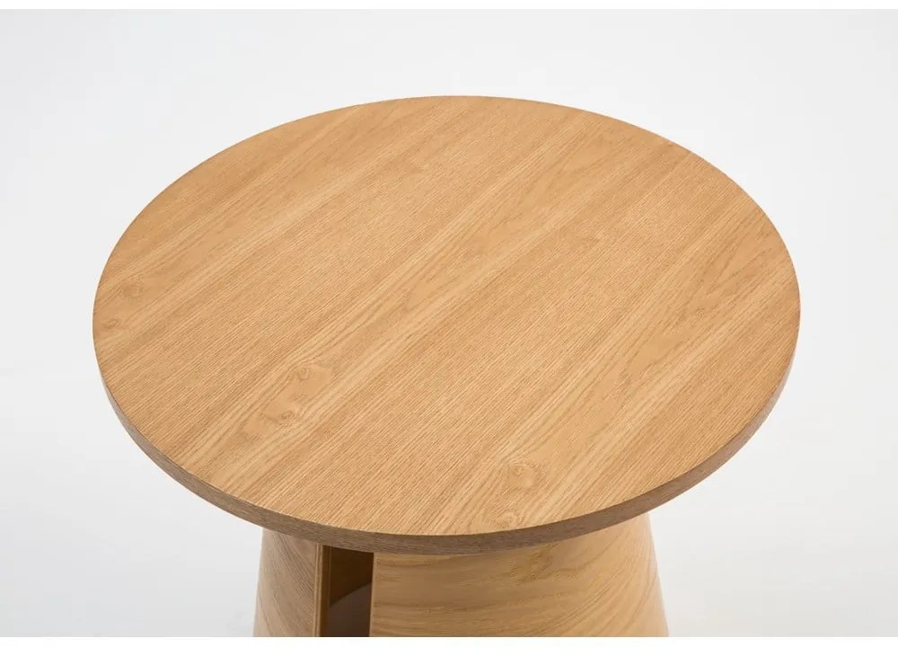 Кръгла странична масичка от декор от дъб ø 50 cm Cep – Teulat