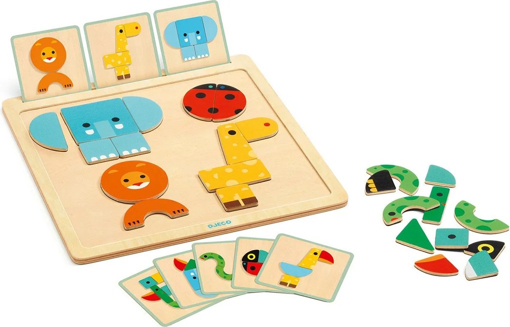 Djeco - Игра с магнитни карти GeoBasic DJ06210