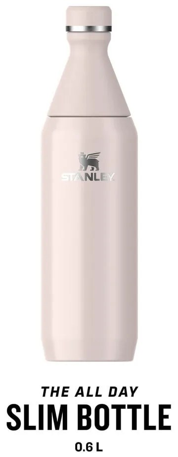 Светлорозова термо бутилка от неръждаема стомана 600 ml All Day Slim Bottle Rose Quartz – Stanley