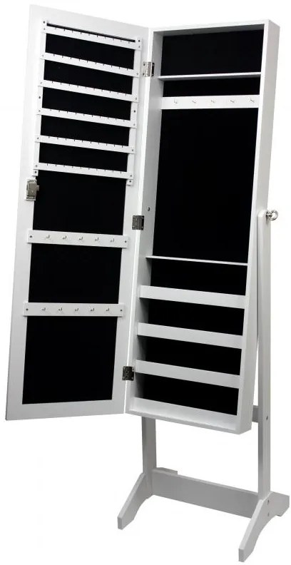 Шкаф за бижута с огледало 41,5 x 36,5 x 147 cm