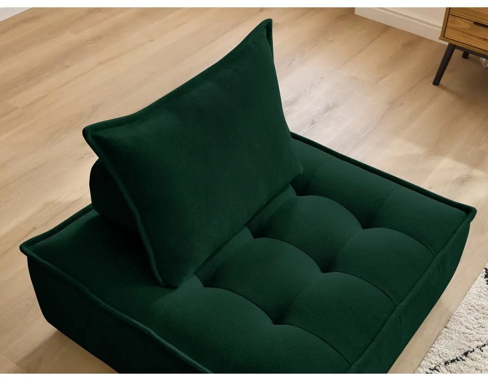 Тъмнозелено шенилово кресло Elisa – Bobochic Paris