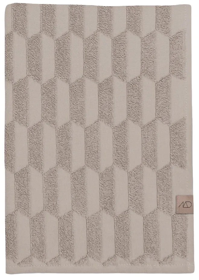 Бежова памучна кърпа за баня 70x133 cm Geo - Mette Ditmer Denmark