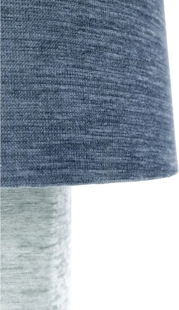 Синя метална настолна лампа с текстилен абажур (височина 50 cm) Demra – Bizzotto