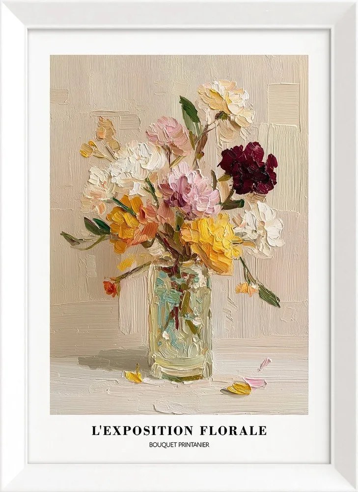 Печатна картина с включена рамка 56x75 cm Sunny Bouquet – Styler