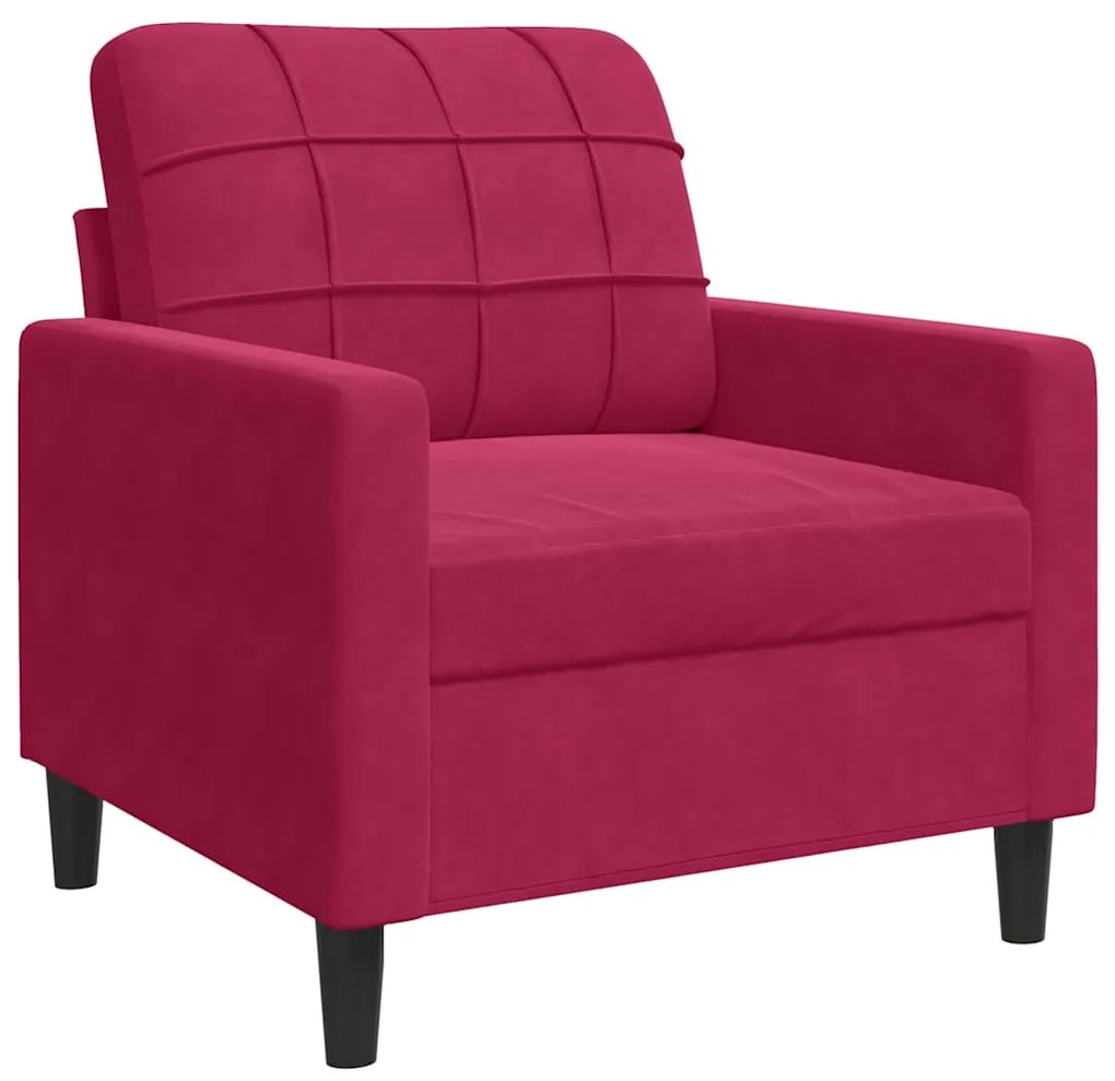 4007608 vidaXL Стол кресло, виненочервен, 60 см, кадифе