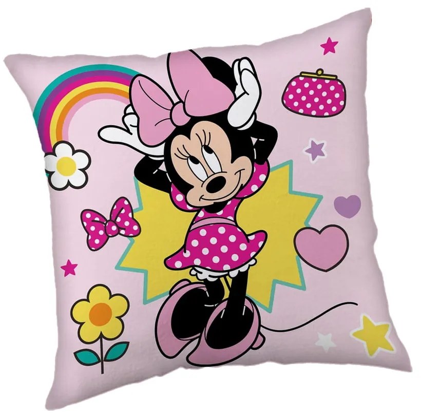Детска възглавница от флийс 40x40 cm Minnie "Smile" – Jerry Fabrics