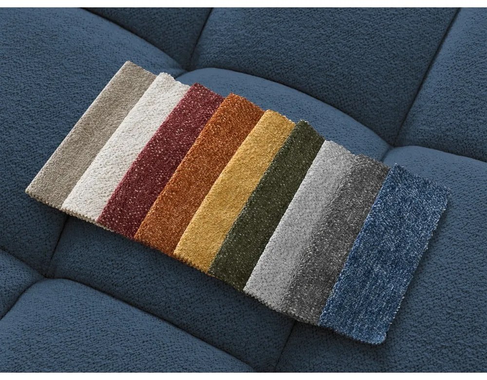 Тъмносин шенилов диван 278 cm Everest – Bobochic Paris