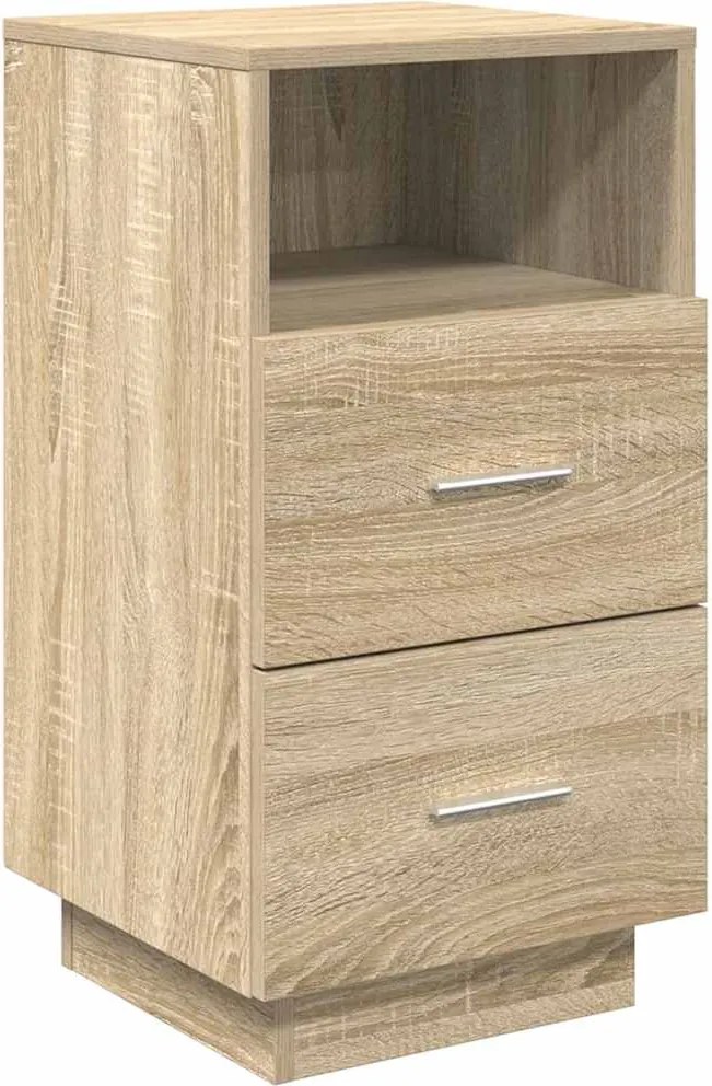 858582 vidaXL Нощно шкафче с 2 чекмеджета, дъб сонома, 36x36x68 см