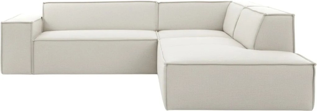 Ъглов диван Fubu S-Екрю-десен