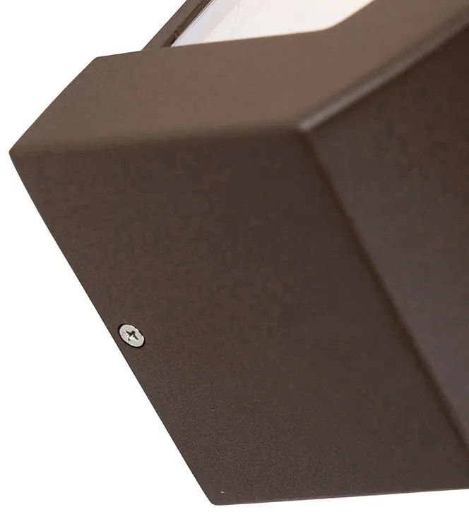 Модерен стенен аплик ръждиво кафяв IP44 - Hurricane 1