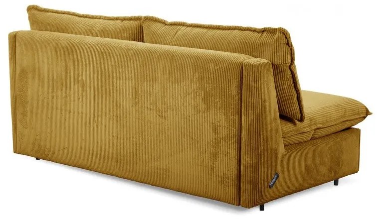 Жълт разтегателен диван от рипсено кадифе 184 cm Isadora – Bobochic Paris