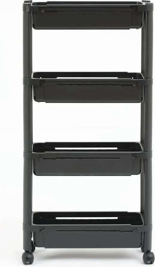 Кухненска количка 5five, 4 нива - Черен