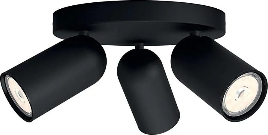 Philips - LED RGBW димируемо точково осветително тяло PONGEE 3xGU10/4,8W/230V черно +с дистанционно управление