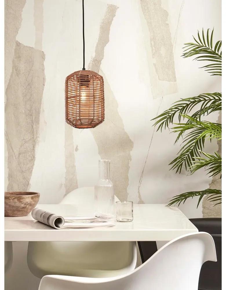 Висяща лампа с абажур от ратан в естествен цвят ø 18 cm Tanami - Good&amp;Mojo