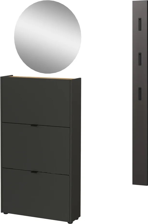 Антрацитен комплект за коридор 101x200x22 cm Ameca – Germania