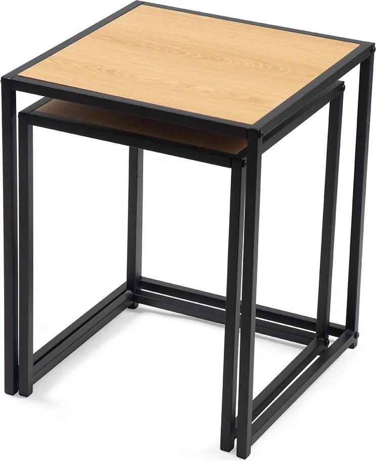 Странични масички в комплект 2 бр. от декор от дъб 38x38 cm Noah – Bonami Essentials