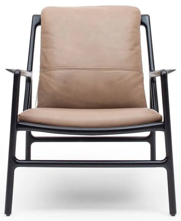 Черно-бежов кожен фотьойл Dedo - Gazzda